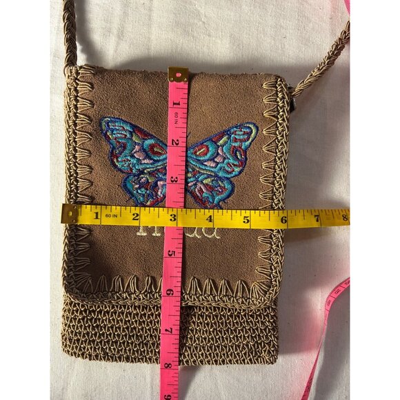 Y2K Mudd Crossbody Crochet Embroidered Butterfly Boho Fairy Festival - Picture 4 of 8
